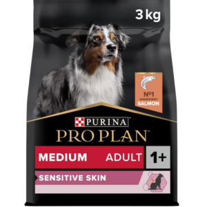 sucha karma purina pro plan medium adult sensitive skin łosoś 3 kg