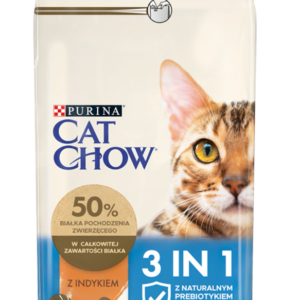 purina cat chow 3in1 karma sucha dla kota indyk 1,5kg