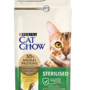 sucha karma dla kota cat chow sterilised bogata w kurczaka 1,5 kg