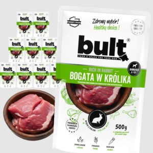 Główna mokra karma dla psa bult saszetka mielonka bogata w krÓlika zestaw 10x500g
