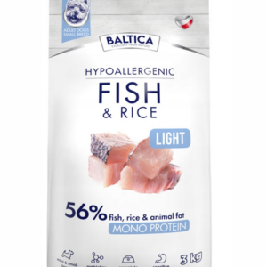 baltica adult ryba z ryżem light xs/s karma sucha dla psa 3kg